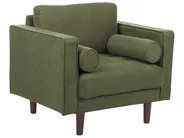 Living Room Set 4 Seater NURMO Fabric Dark Green_896052