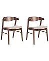 Ruokatuolisetti 2 kpl LILLY Kangas Ruskea/beige