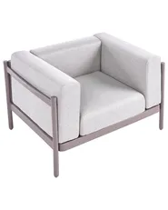 Set of 2 Garden Armchairs FERRETTI Taupe_1057946