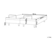 Adjustable Bed without Headboard Fabric DUKE II 180 x 200 cm (EU Super King) Beige_988294