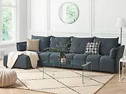 Corner Sofa TOMRA Fabric Graphite Grey Right Hand_1182501