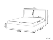 Bed Velvet BAJONNA 180 x 200 cm (EU Super King) Off-White_1009616