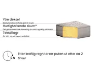 Hjørnesofasett til hagen 5-seters BELIZE Beige Venstrevendt_957880
