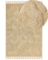 Rug SANLIURFA Beige 160 x 230 cm Cotton_840542