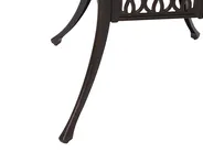 Garden Dining Set 4 Seater ANCONA with Cushions Metal Dark Brown_765295