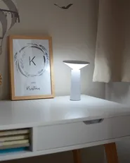 Wireless LED Table Lamp LEVIRA with Dimmer Metal White_969482