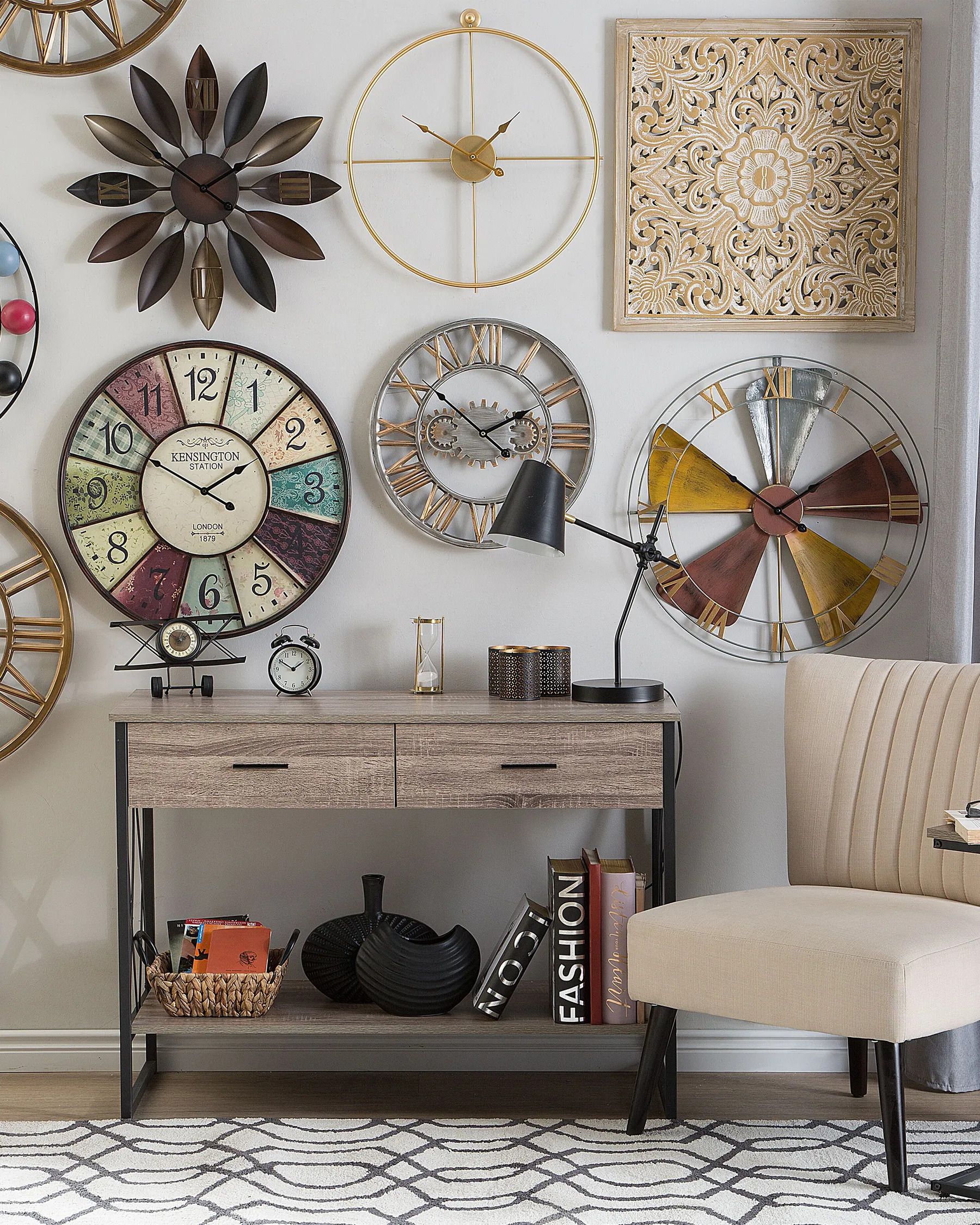 Wall Clock ZUCHWIL 50 cm Metal Gold_731886