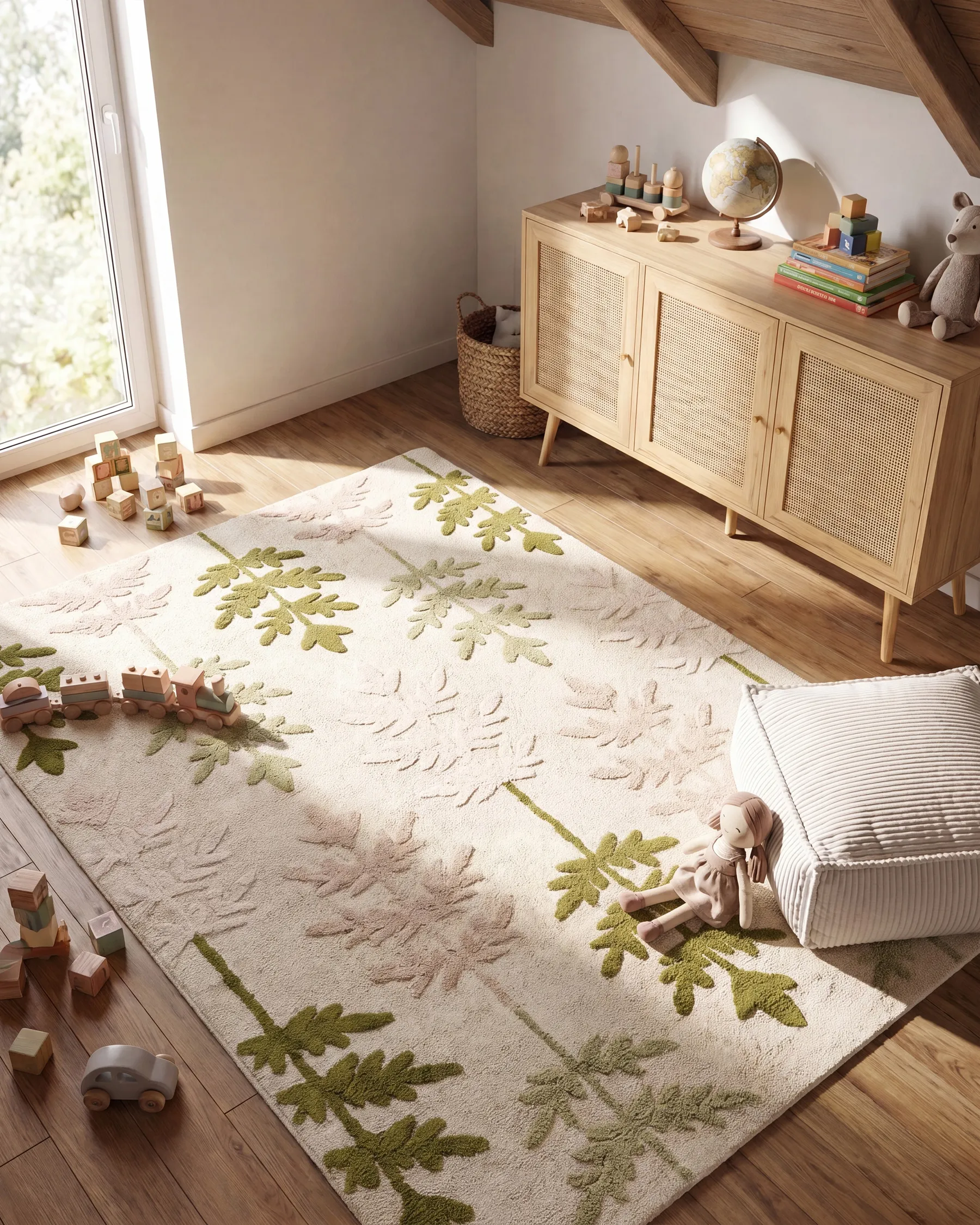 Barnmatta DARMA Beige 160 x 230 cm Bomull_1109458