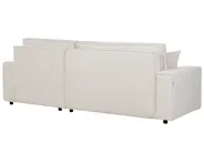 Corner Sofa Bed 3 Seater ABACKA Corduroy Off-White Left Hand_896738