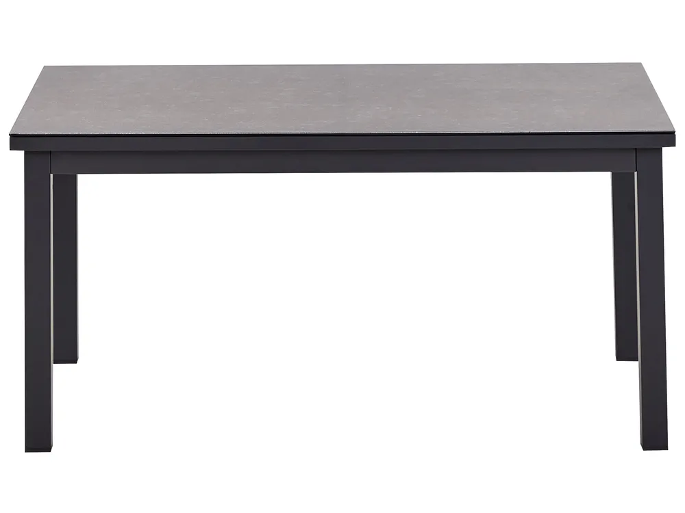 Garden Corner Sofa with Table 5 Seater MESSINA Metal Off-White Left Hand_929528