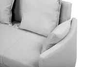 Sofa Bed 2 Seater HOVIN Fabric Light Grey_746328
