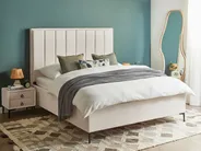 Bedroom Set SEZANNE Boucle Off-White 160 x 200 cm (EU King Size)_939782