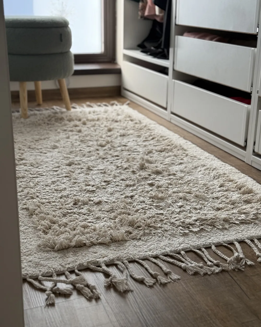 Matta BITLIS Ljusbeige 80 x 150 cm Bomull_975475