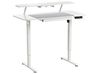 Elektrisk justerbart skrivebord WILBANKS 120 cm 60 cm med USB-inngang Hvit
