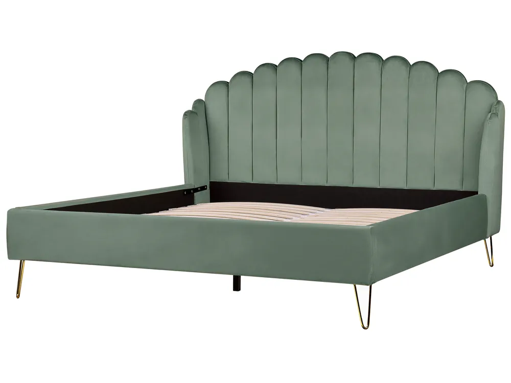 Bed Velvet AMBILLOU 180 x 200 cm (EU Super King) Green_902540