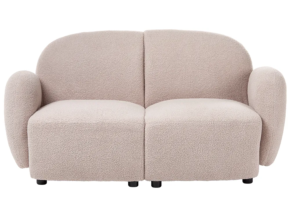 Living Room Set 6 Seater JULE Boucle Beige_1125996