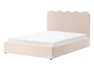Säng med förvaring NANTERRE Bouclé Beige 140 x 200 cm_1019616