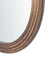 Väggspegel BANNE 80 cm 80 cm Kejsarträ Brun_1099639
