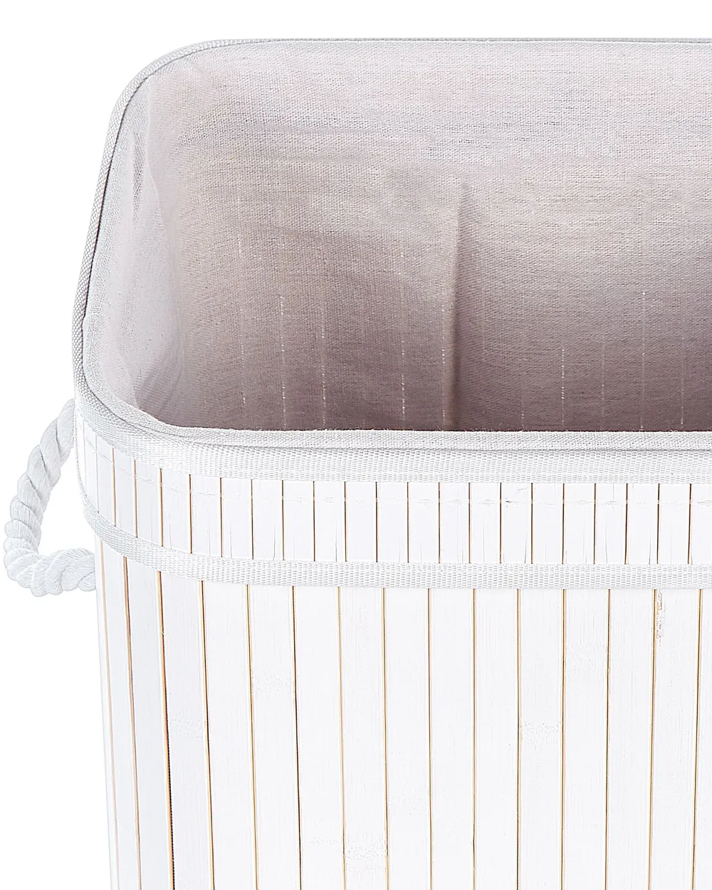 Laundry Basket KALUTARA Bamboo White 72 L_849879
