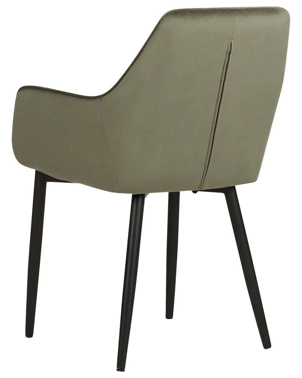 Set of 2 Dining Chairs WELLSTON Velvet Olive Green_885853