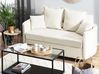 Sofa Bed 2 Seater HOVIN Fabric Light Beige