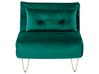 Single Sofa Bed VESTFOLD Velvet Dark Green