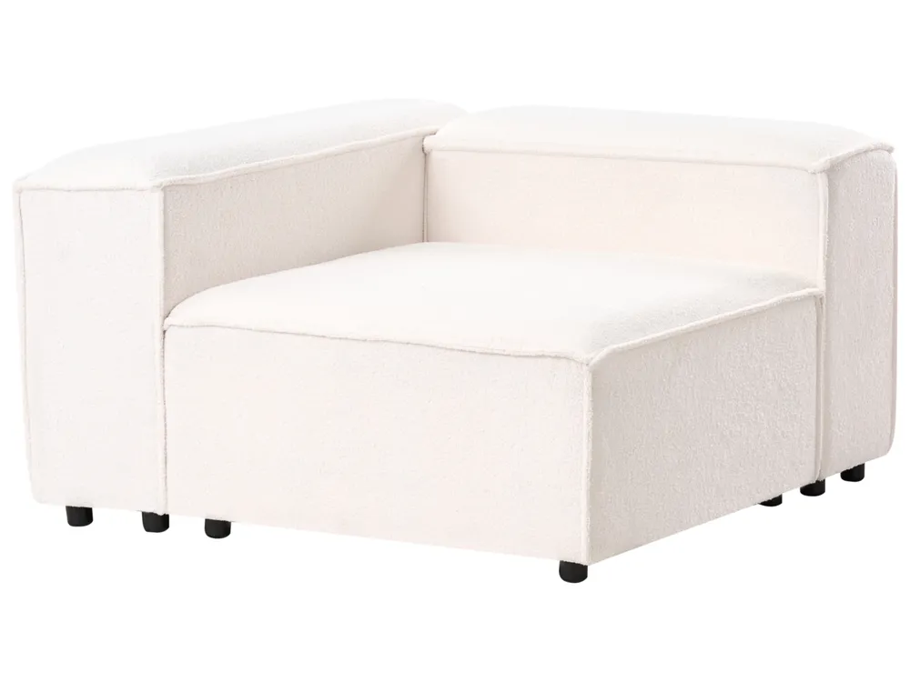 Modular Corner Sofa 2 Seater ARDAL with Ottoman Boucle Off-White Right Hand_908433