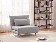Single Sofa Bed SETTEN Fabric Light Grey_1153730