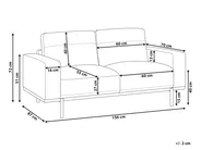 Sofa 2 Seater SOVIK Faux Leather Brown_906274