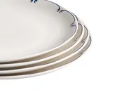 Set med 12 matserviser CHAROLI Porslin Vit/ Blå_1061708