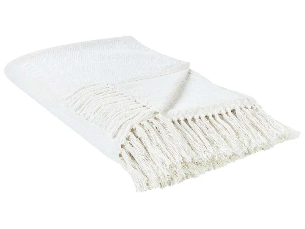 Blanket AMPARA Cotton 150 x 200 cm Off-White
