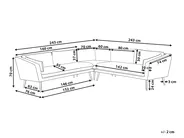 Garden Corner Sofa 5 Seater LORETELLO Grey_862523