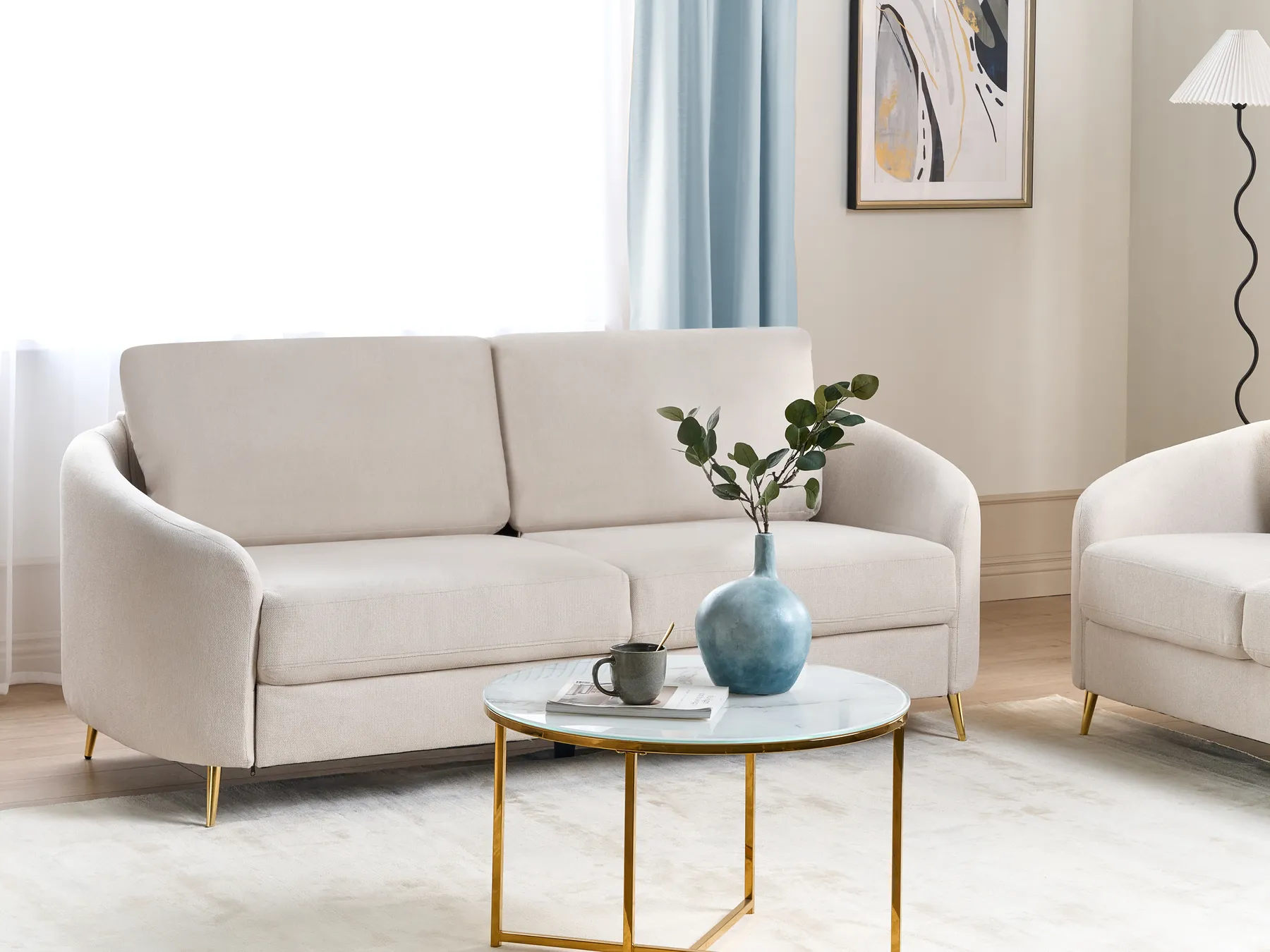 Sohva 3-istuttava TROSA Kangas Beige_910926