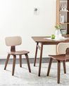 Set of 2 Dining Chairs LUCINDA Wood Dark Brown