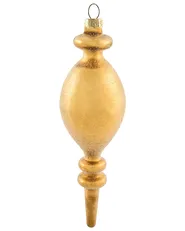 Set of 25 Baubles ICICLE Glass Transparent/ Gold_1028444