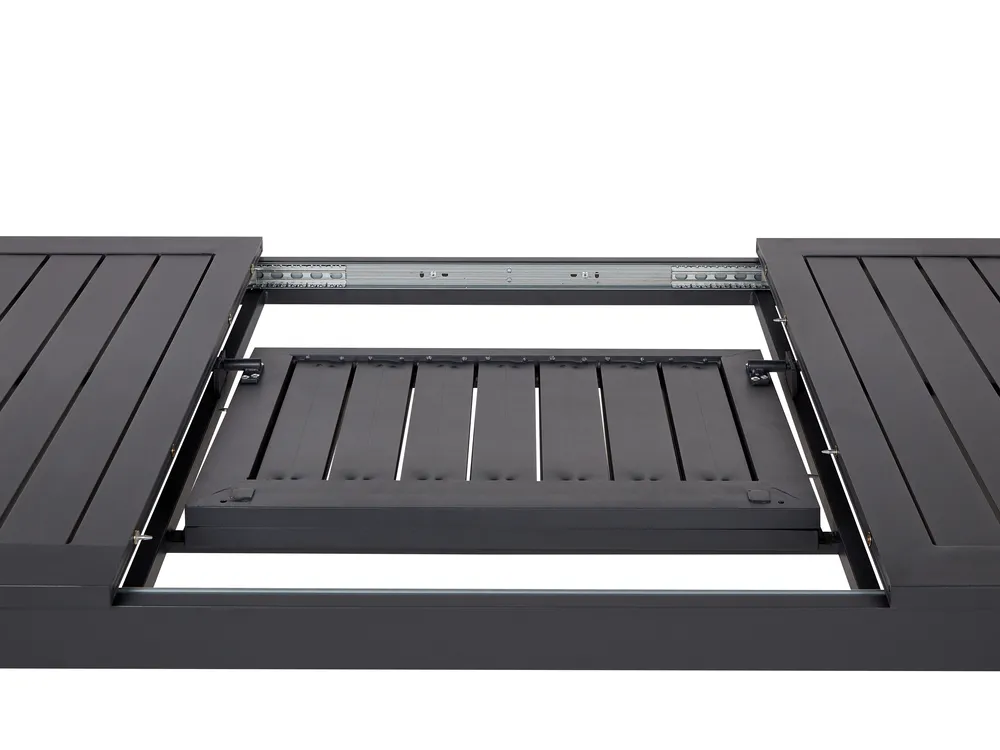 Extending Garden Dining Table SKALOMA 180/240 cm 90 cm Metal Dark Grey_921906