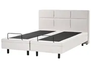 Sänky säädettävä ilman sängynpäätyä Kangas VICEROY 160 x 200 cm Vaaleanbeige_1044500