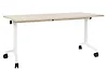 Työpöytä taitettava CAVI 160 cm x 60 cm pyörillä Vaaleanruskea