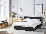 Divan Bed Fabric PRESIDENT 160 x 200 cm (EU King Size) Black_707862