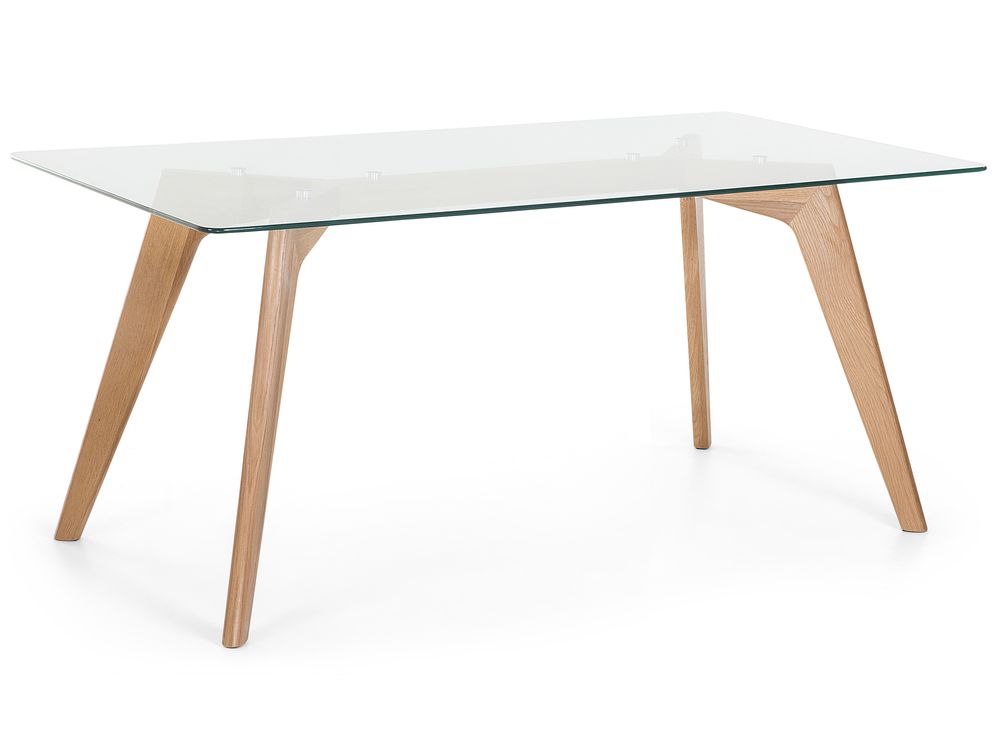 Dining Table HUDSON II Transparent 180 cm 90 cm Glass