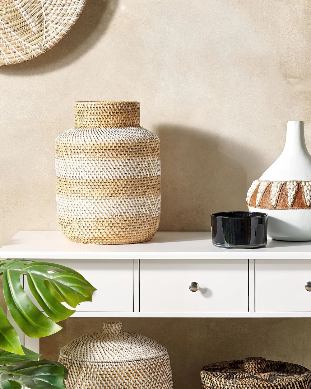 Decorative Vase RENUN 36 cm Ceramic Natural
