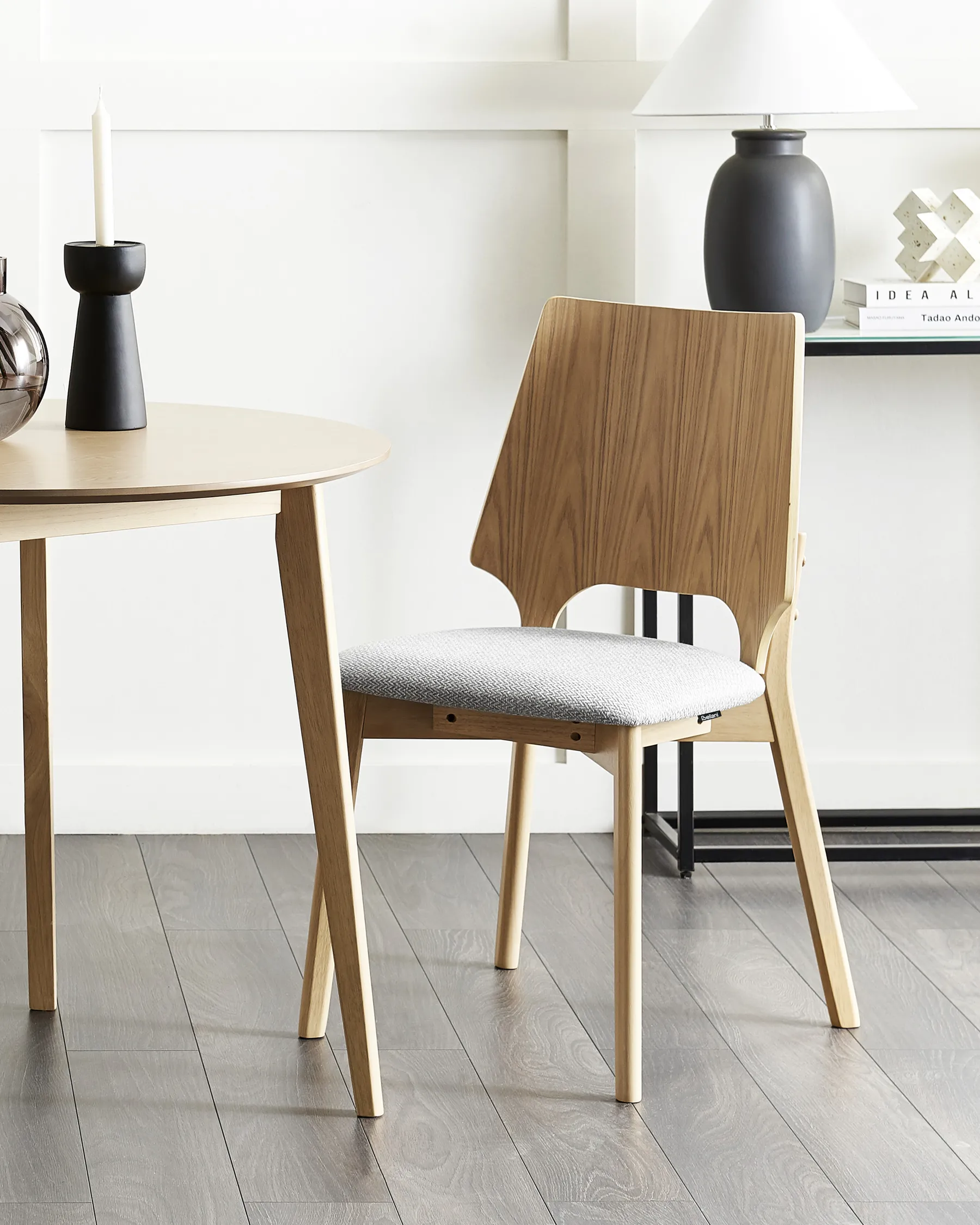 Set of 2 Dining Chairs ABEE Light Brown_837168