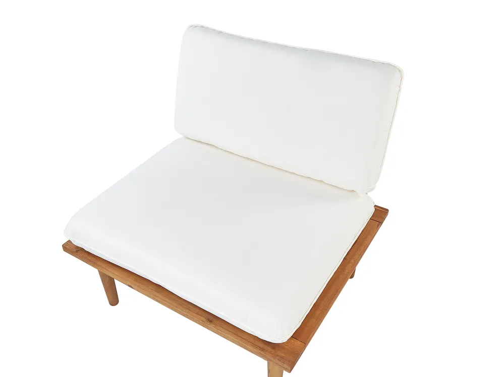 Garden Lounge Set with Table 2 Seater FRASCATI Modular Certified Acacia Wood Off-White_919556