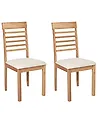 Ruokatuolisetti 2 kpl ORTLEY puu Vaaleanruskea/beige