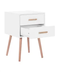 Set of 2 Bedside Tables ALABAMA White_1060623