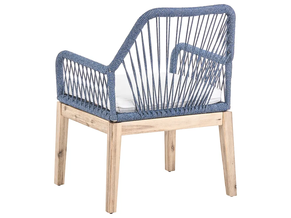 Garden Dining Set 6 Seater OLBIA Navy Blue_1073619