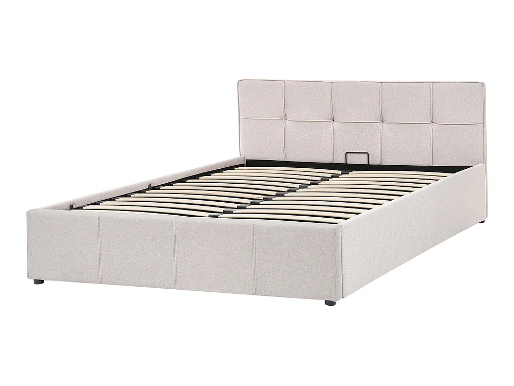 Seng med oppbevaring LAURESSES Lys beige 120 x 200 cm_1150422