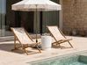 Set of 2 Sun Lounger Replacement Fabrics ANZIO/AVELLINO 113 x 44 cm Beige