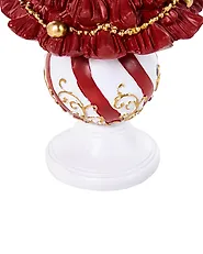 Set med 3 juldekorationer HITIS 32/32/40 cm Julgran Röd/ vit_1175568