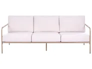 Garden Sofa Set 7 Seater NUXIS with Tables Metal Light Beige_1083045